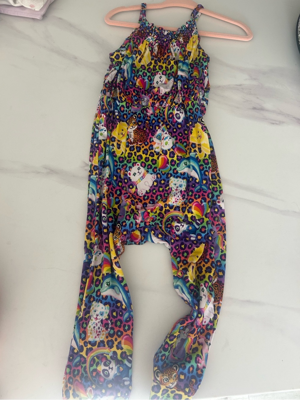 Little snuggles Lisa frank Kids Multicolor Animal Print Romper